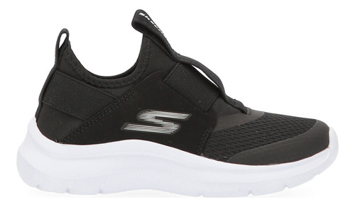 Zapatillas Skechers Skech Fast Infantil En Negro Y Blanco