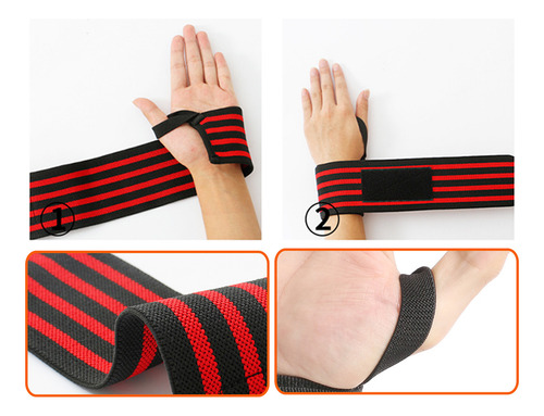 Par Muñequera Fitness Con Levantamiento De Elasticada