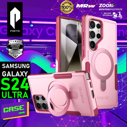 Forro Poetic Neon Samsung Galaxy S24 Ultra Con Aro Magnético