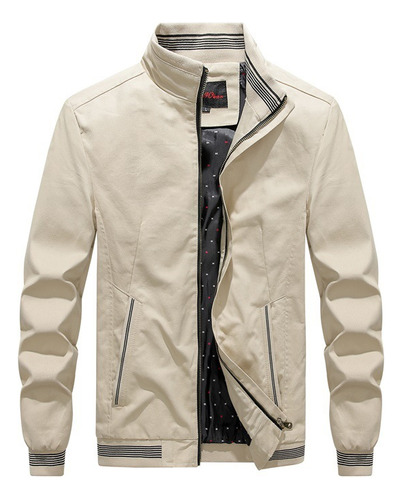 Chaqueta Casual De Otoño Con Cremallera Para Hombre