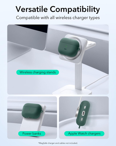 Capa Esr Para AirPods Pro De 2ª Geração Com Verde Magsafe