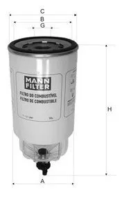 Filtro De Combustible Mann-filter Wk 940/1