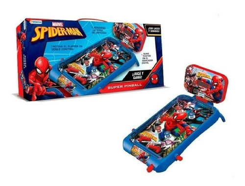 Juego De Mesa Pinball Flipper Electronico Spiderman Avengers
