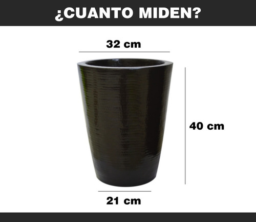 Imagen 6 de 7 de Maceta Minimalista Cilíndrica Mejor Que Fibra De Vidrio .63