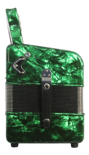 Moretti Verona Acordeón Botones Tono Fa Estuche Y Correas Color Verde