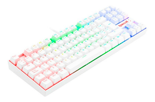 Teclado Redragon K552 Kumara 2 Mecanico Es Blanco Iluminación Rainbow