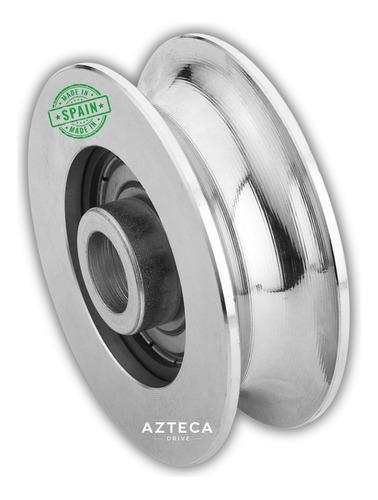 Rueda Sin Base Polea U 8cm Portones Corredizos Hasta 655kg