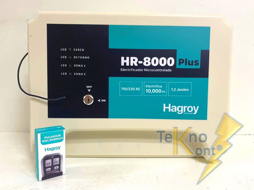 Energizador Hagroy Hr-8000 Cerco Eléctrico 1 Año De Garant