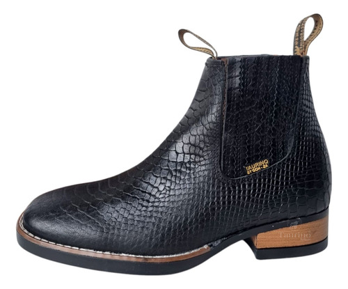 Botin Vaquero Imitacion Piton Juego Con Texana Taurino
