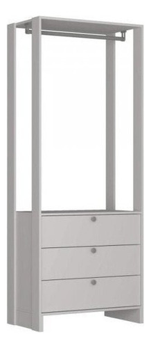 Closet Modulado 2 Peças Com 2 Cabideiros 3 Gavetas E 4