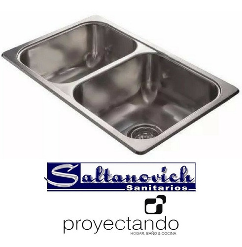 Bacha De Cocina Doble Johnson Acero Inoxidable R63 / 18f