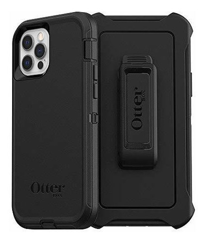 Funda Para iPhone 12 12 Pro Negro Defensa Multicapa Clip Cin