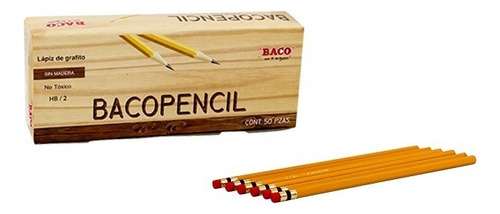 Lapiz De Grafito Baco Bacopencil 53312 Dureza 2hb 10 Piez /v
