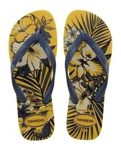 Ojotas Havaianas Aloha Color Mostaza Hombre Originales