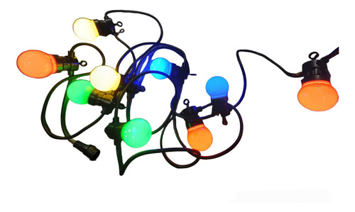 Guirnalda Luces 10 Lamparas Alargue Led 5 Mts Multicolor