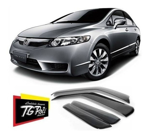 Calha Defletor Chuva New Civic 2007 2008 2009 10 11 Tg Poli