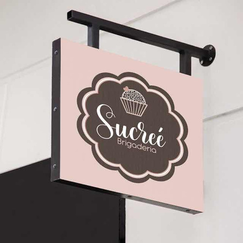 Placa Acm Lateral, Dupla Face, 50x70cm Com Sua Logo