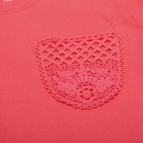 Polera Manga Corta Niña Fucsia Pillin