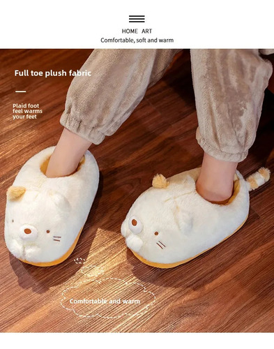 Zapatillas De Felpa Con Dibujos Animados Para Mujer, Zapatos