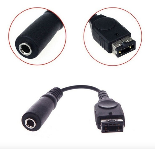 Adaptador De Audifonos Para Gameboy Advance Y Gba Sp Color Negro