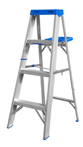 Escalera Pintor 4 Esc 150kg Cn Bandeja Simple Aluminio Wadfo