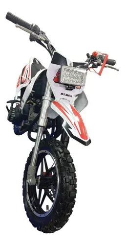 Moto Cross A Gasolina 2 Tiempos 60 Cc 2 Exostos Amarilla