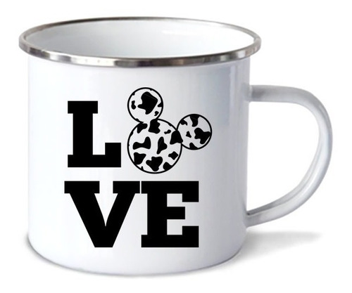 Taza Mickey Mouse Love Dalmata De Peltre (10oz=300ml)
