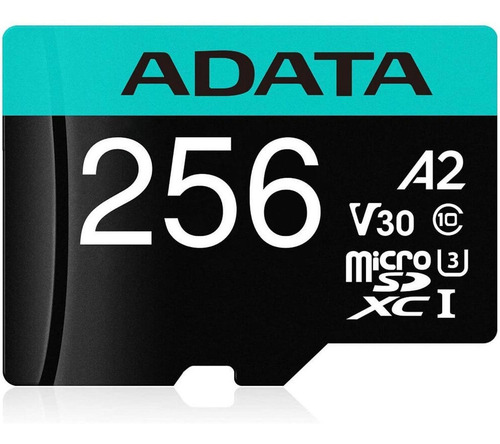 Tarjeta de memoria Adata AUSDX256GUI3V30SA2-RA1 Premier Pro con adaptador SD 256GB