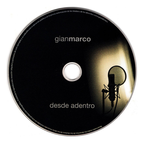 Fo Gianmarco Solo Cd Desde Adentro 2008 Peru Ricewithduck