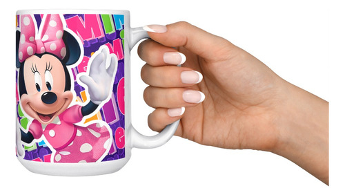 Taza Grande 15 Onzas Minney Mouse Modelo 1 Personalizable