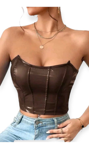 Top Corset Shein De Cuerina