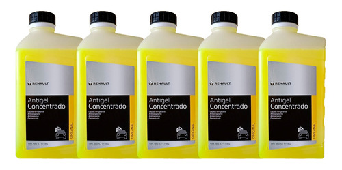 Kit X5 Liquido Refrigerante Glaceol 1l (amarillo)