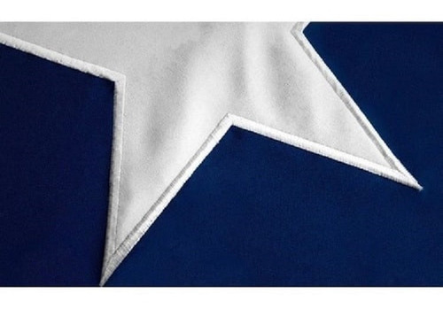 Bandera Chilena Bordada 140x210 Cm. Premium S/b Doble Costur