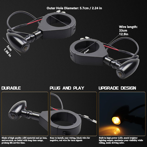 Luces Intermitentes Led Universales 12 V Para Motocicleta