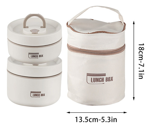 Recipiente De Almoço Isolado Portátil L, Aço Inoxidável 304