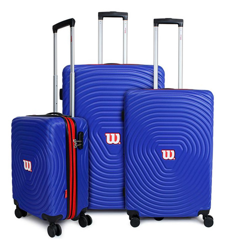 Set 3 Maletas Pulsar Azul S+m+l Wilson