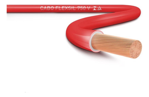 Cabo Flexivel 004.00mm 750v Vermelho 5mts Sil