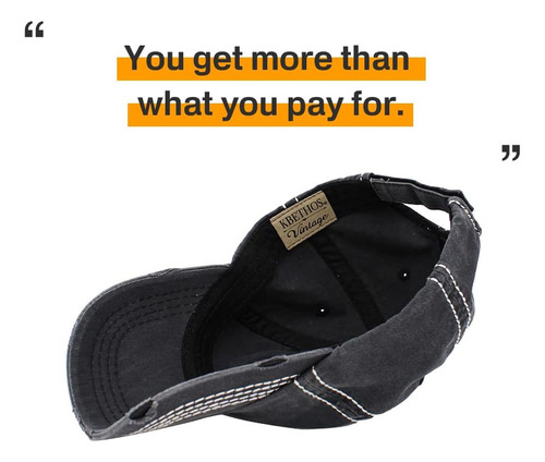 Kbv-basic Blk Gorra De Béisbol Desgastada Lavada A Mano