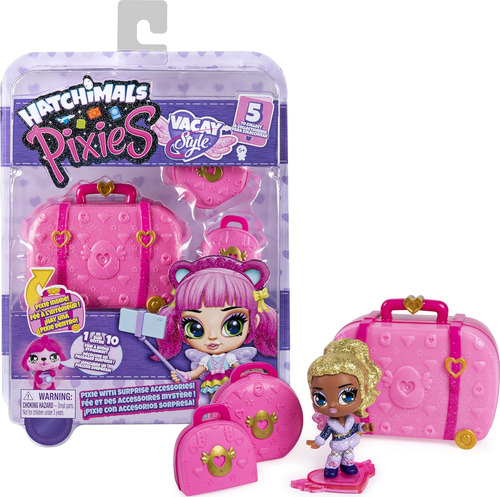 Hatchimals Pixies Vacay Style Rosa Con Accesorios Sorpresa