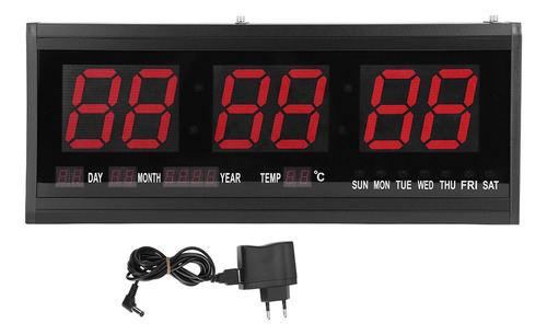 Reloj De Pared Digital Con Fecha Y Temperatura, Grande, Mode