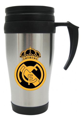 Vaso Viajero Metalico Real Madrid Golden Mugs 