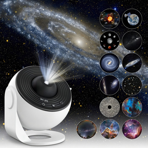 Proyector Galaxia Led Luz Nocturna Estrellada Con 12 Discos
