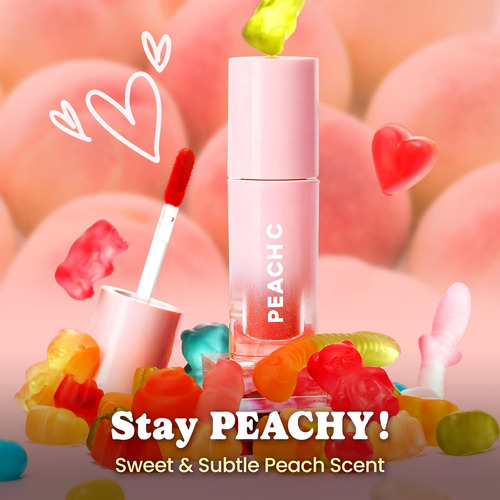 Peach C Jelly Beam Tint - Brillo De Labios Coreano De Larga