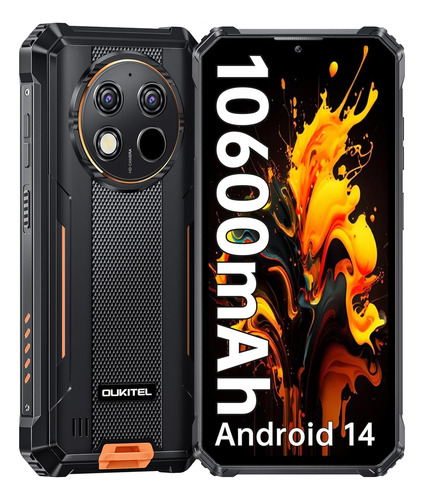 Oukitel Wp28s Celular 4gb Ram+128gb Rom 10600mah Batería 6.52 Hd Doble Sim Android 14/nfc/teléfono Móvil Resistente