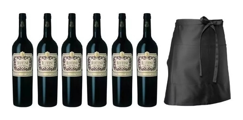 Vino Rutini Cabernet Malbec Caja 6 X 750cc + Delantal Faldon