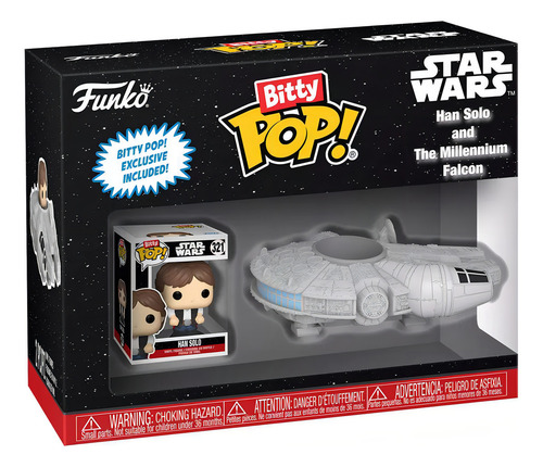 Funko Bitty Pop Rides Star Wars Han Solo Y Halcon Milenario