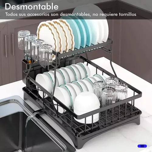 Escurridor De Platos Trastes Cubiertos Secador Accesorios De Cocina US NUEVO