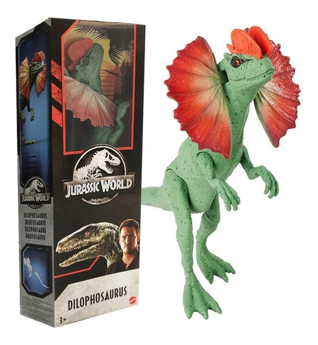Imagem 1 de 5 de Dinossauro Dilophosaurus 30cm - Jurassic World Rivals Mattel