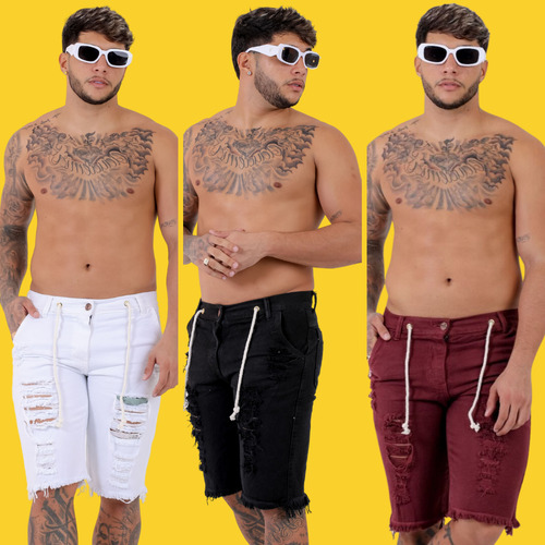 Kit 3 Bermudas Masculinas Cores: Três Cores, Três Estilos