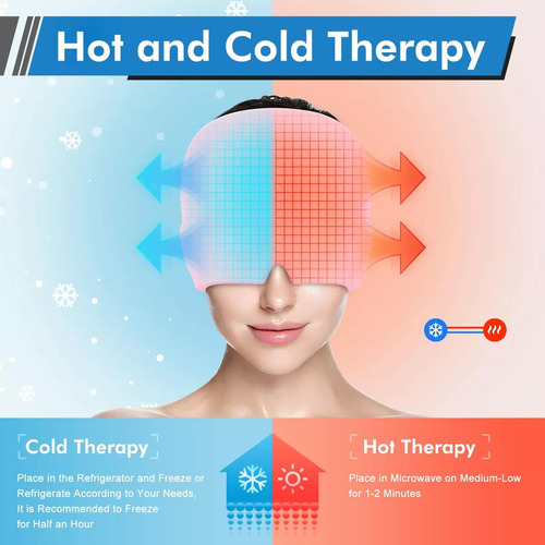 Gorro Para Migraña De Gel Con Compresión Fría Y Caliente